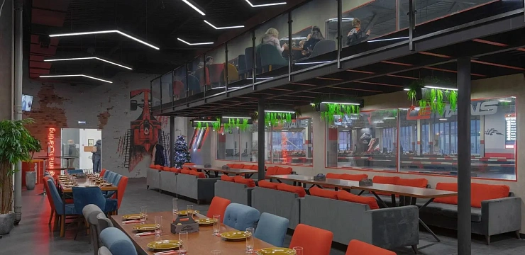 Оформим интерьер большого зала ресторана на 100 посадочных мест под ваш вкус